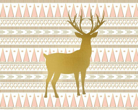 Oh Deer C Black Ornate Wood Framed Art Print with Double Matting by Allen, Kimberly