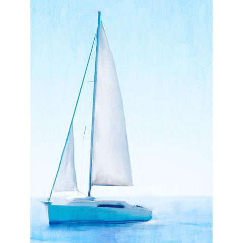 Morning Sail White Modern Wood Framed Art Print by Allen, Kimberly