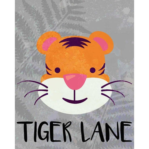 Tiger Lane Black Modern Wood Framed Art Print with Double Matting by Allen, Kimberly