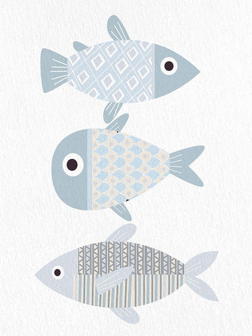 Fish 2 Black Ornate Wood Framed Art Print with Double Matting by Allen, Kimberly