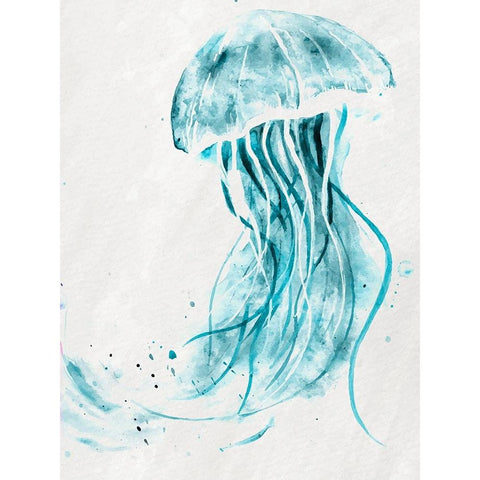 Jelly Jelly Teal 2 White Modern Wood Framed Art Print by Allen, Kimberly