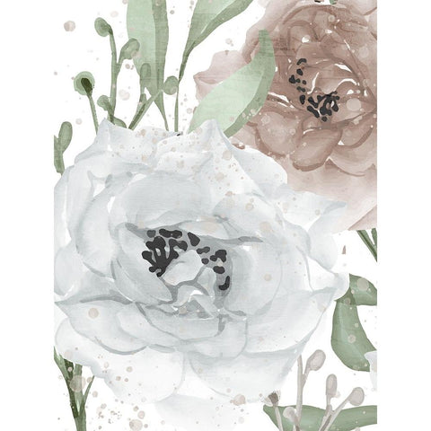 Floral Bloom Panel 1 Black Modern Wood Framed Art Print with Double Matting by Allen, Kimberly
