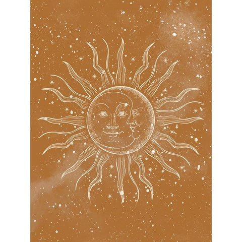 Sun Moon White Modern Wood Framed Art Print by Allen, Kimberly