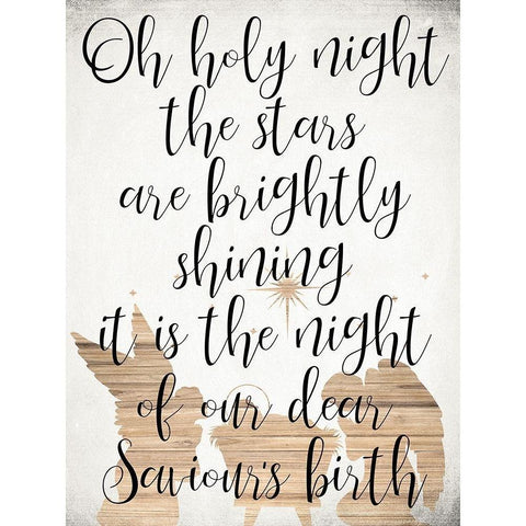 Holy Night Angels White Modern Wood Framed Art Print by Allen, Kimberly