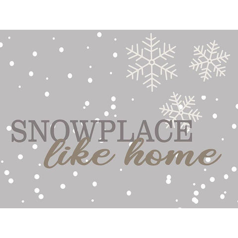 Snowplace White Modern Wood Framed Art Print by Allen, Kimberly