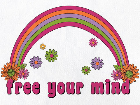 Free your Mind Black Ornate Wood Framed Art Print with Double Matting by Allen, Kimberly