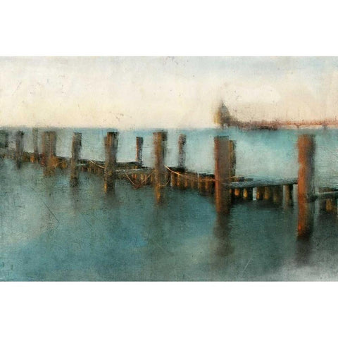 A Day at the Pier Gold Ornate Wood Framed Art Print with Double Matting by Allen, Kimberly