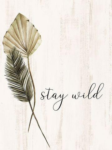 Stay Wild White Modern Wood Framed Art Print with Double Matting by Allen, Kimberly