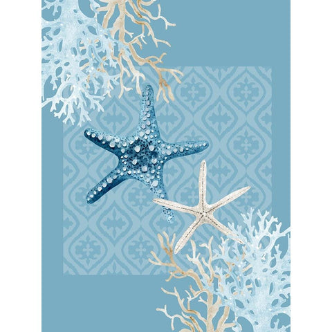Starfish Tours Gold Ornate Wood Framed Art Print with Double Matting by Allen, Kimberly