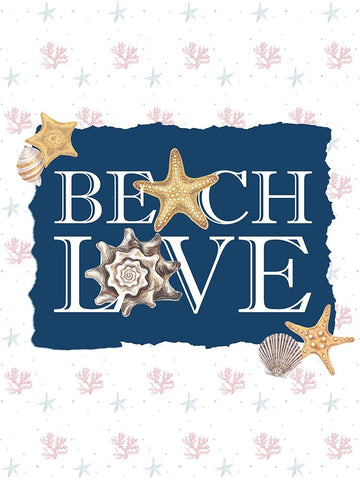 Beach Love Black Ornate Wood Framed Art Print with Double Matting by Allen, Kimberly