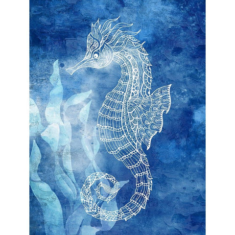White Sea Creatures 2 Gold Ornate Wood Framed Art Print with Double Matting by Allen, Kimberly