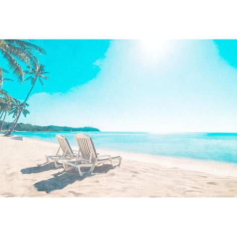 Beach Sitting Black Modern Wood Framed Art Print by Allen, Kimberly