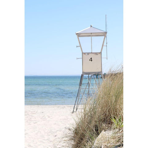 Lifeguard Tower V2 Gold Ornate Wood Framed Art Print with Double Matting by Allen, Kimberly