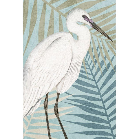 Beach Crane Black Modern Wood Framed Art Print by Allen, Kimberly