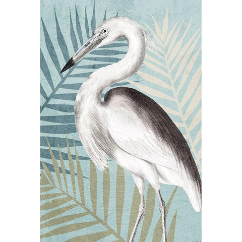 Beach Crane 2 White Modern Wood Framed Art Print by Allen, Kimberly