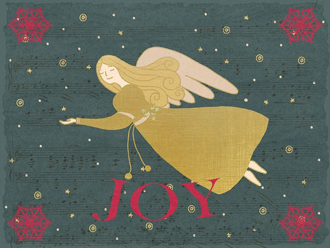 Christmas Angel V2 Black Modern Wood Framed Art Print by Allen, Kimberly