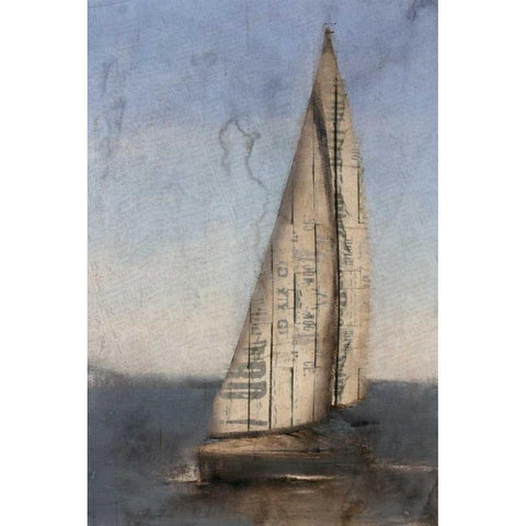 Sailing White Modern Wood Framed Art Print by Allen, Kimberly