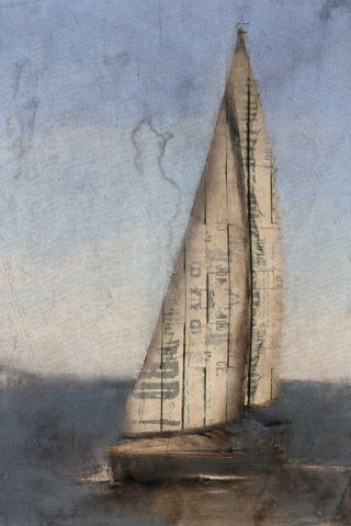 Sailing Black Ornate Wood Framed Art Print with Double Matting by Allen, Kimberly