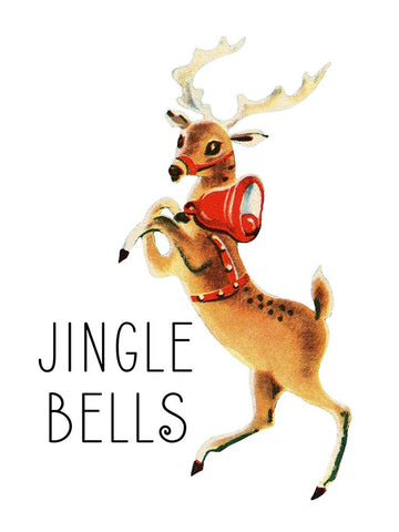 Reindeer Christmas 3 Black Modern Wood Framed Art Print by Allen, Kimberly