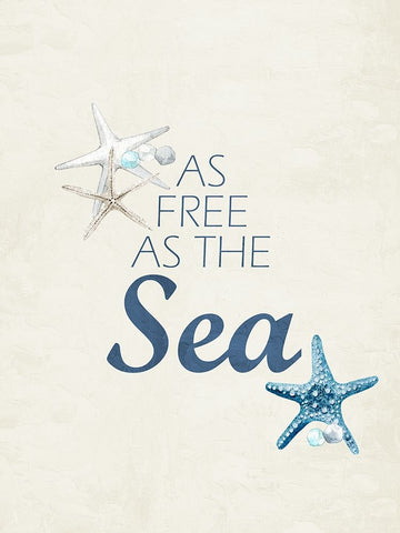 As Free as the Sea Black Modern Wood Framed Art Print by Allen, Kimberly