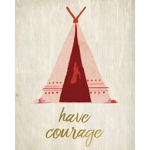 Have Courage 1 Black Modern Wood Framed Art Print with Double Matting by Allen, Kimberly