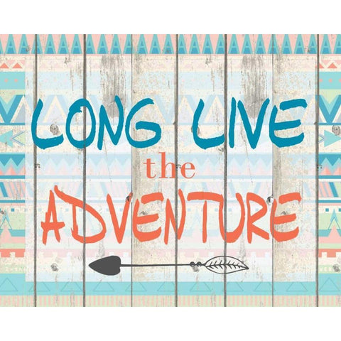 Long Live Adventure White Modern Wood Framed Art Print by Allen, Kimberly