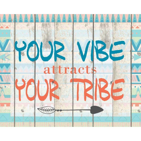 Your Vibe Your Tribe Black Modern Wood Framed Art Print with Double Matting by Allen, Kimberly