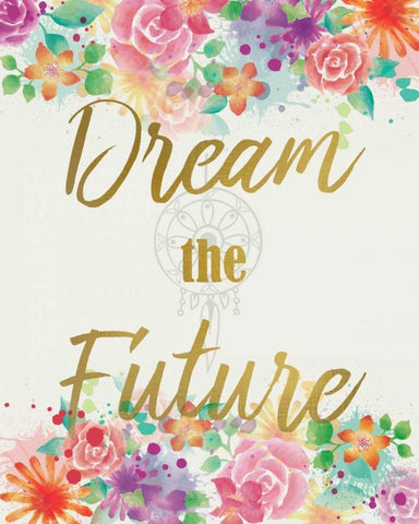 Dream The Future Black Ornate Wood Framed Art Print with Double Matting by Allen, Kimberly