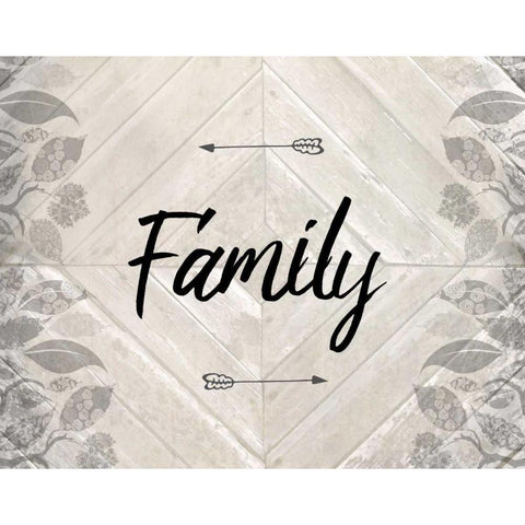 Family B White Modern Wood Framed Art Print by Allen, Kimberly