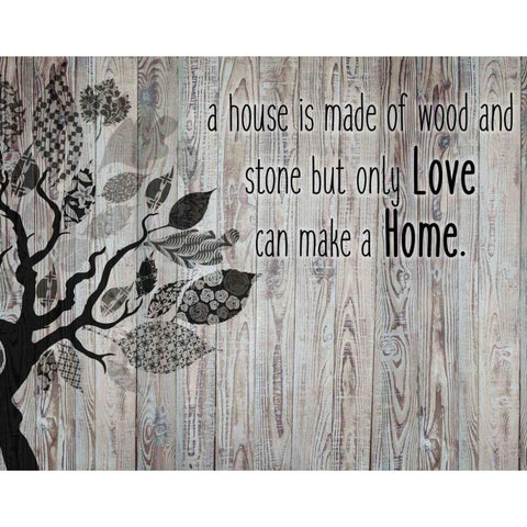 House Black Modern Wood Framed Art Print with Double Matting by Allen, Kimberly