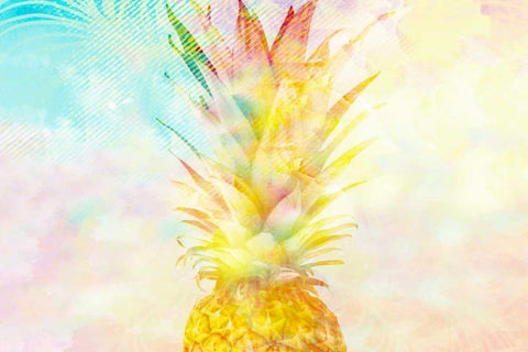 Pinneapple Dreaming White Modern Wood Framed Art Print with Double Matting by Allen, Kimberly