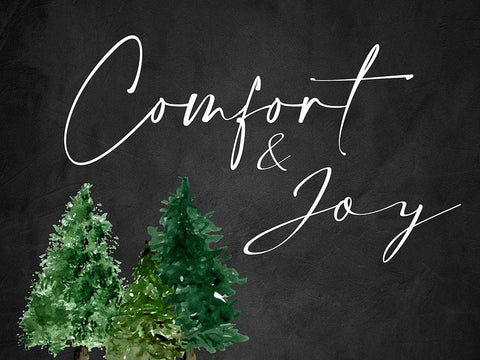Comfort and Joy Black Modern Wood Framed Art Print by Allen, Kimberly