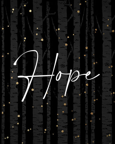 Peace Hope 2 Black Ornate Wood Framed Art Print with Double Matting by Allen, Kimberly