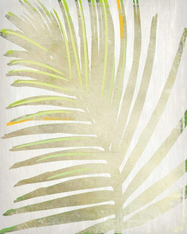 Tropical Palms 1 White Modern Wood Framed Art Print with Double Matting by Allen, Kimberly