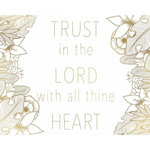 Trust In The Lord Black Modern Wood Framed Art Print by Allen, Kimberly