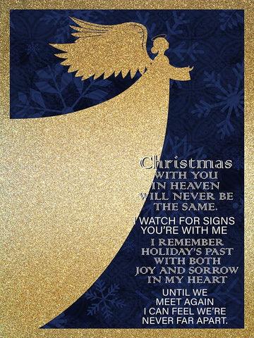 Christmas Heaven Black Ornate Wood Framed Art Print with Double Matting by Allen, Kimberly