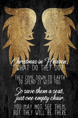 Christmas In Heaven Black Modern Wood Framed Art Print by Allen, Kimberly