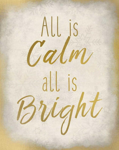 All Is Calm White Modern Wood Framed Art Print with Double Matting by Allen, Kimberly