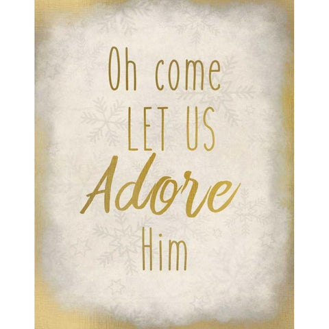 Oh Come Let Us Black Modern Wood Framed Art Print by Allen, Kimberly