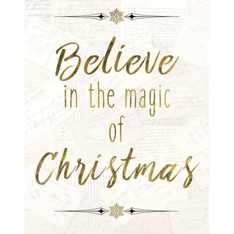 Believe In The Magic Black Modern Wood Framed Art Print by Allen, Kimberly