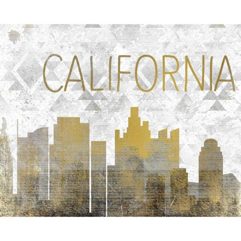 California State Black Modern Wood Framed Art Print with Double Matting by Allen, Kimberly