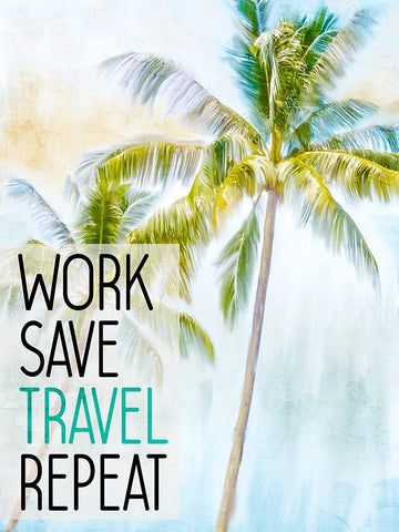 Work Travel Black Modern Wood Framed Art Print by Allen, Kimberly