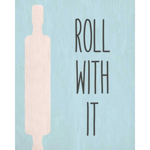 Roll with It Black Modern Wood Framed Art Print with Double Matting by Allen, Kimberly