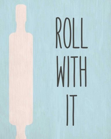 Roll with It White Modern Wood Framed Art Print with Double Matting by Allen, Kimberly