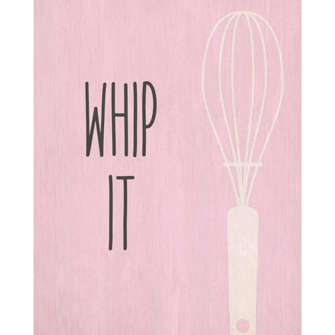 Whip It White Modern Wood Framed Art Print by Allen, Kimberly