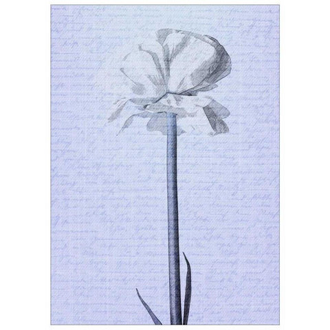 Denim Floral 2 White Modern Wood Framed Art Print by Allen, Kimberly