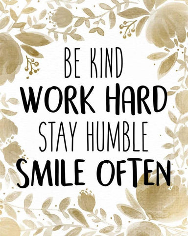 Stay Humble 1 Black Ornate Wood Framed Art Print with Double Matting by Allen, Kimberly