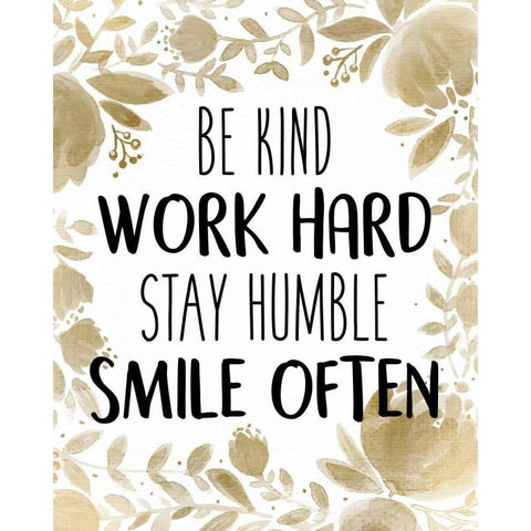 Stay Humble 1 White Modern Wood Framed Art Print by Allen, Kimberly