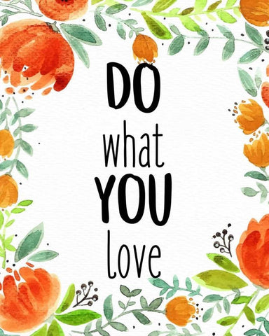 Love What You 2 Black Ornate Wood Framed Art Print with Double Matting by Allen, Kimberly