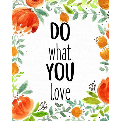 Love What You 2 Gold Ornate Wood Framed Art Print with Double Matting by Allen, Kimberly